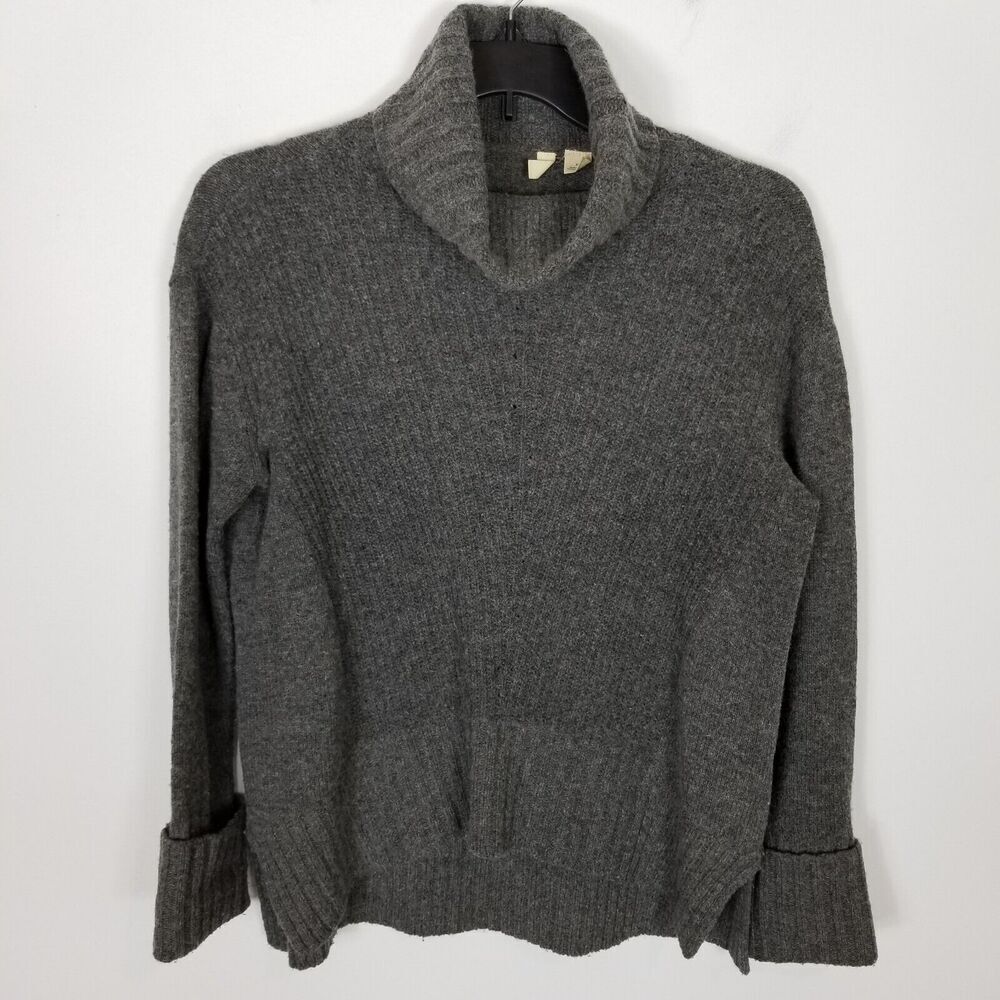 Anthropologie Moth  Women Turtleneck Sweater Pullover Sz‎ XS Gray Warm Winter